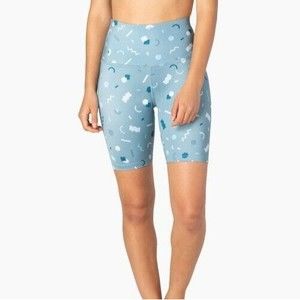 Beyond Yoga Poketo Collab Lux Geometric Print Biker Short Pattern Printed Active